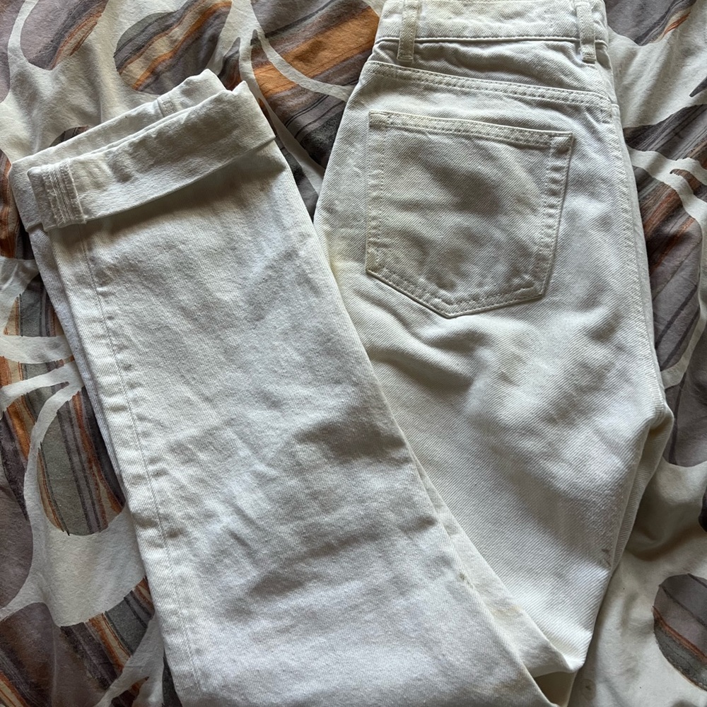 Reformation white jeans